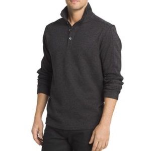 NWT Van Heusen Button Mock Neck Sweater Fleece